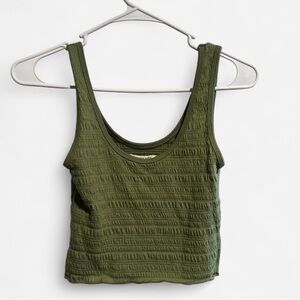 AMERICAN EAGLE Green Textured Women's Top